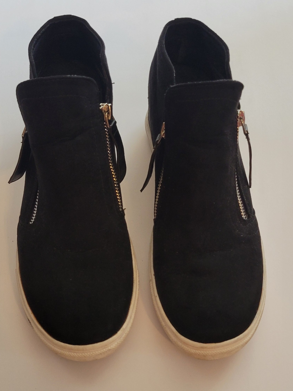 Madden Girl Prevale Black Hidden Wedge Sneakers - Women's Size 10